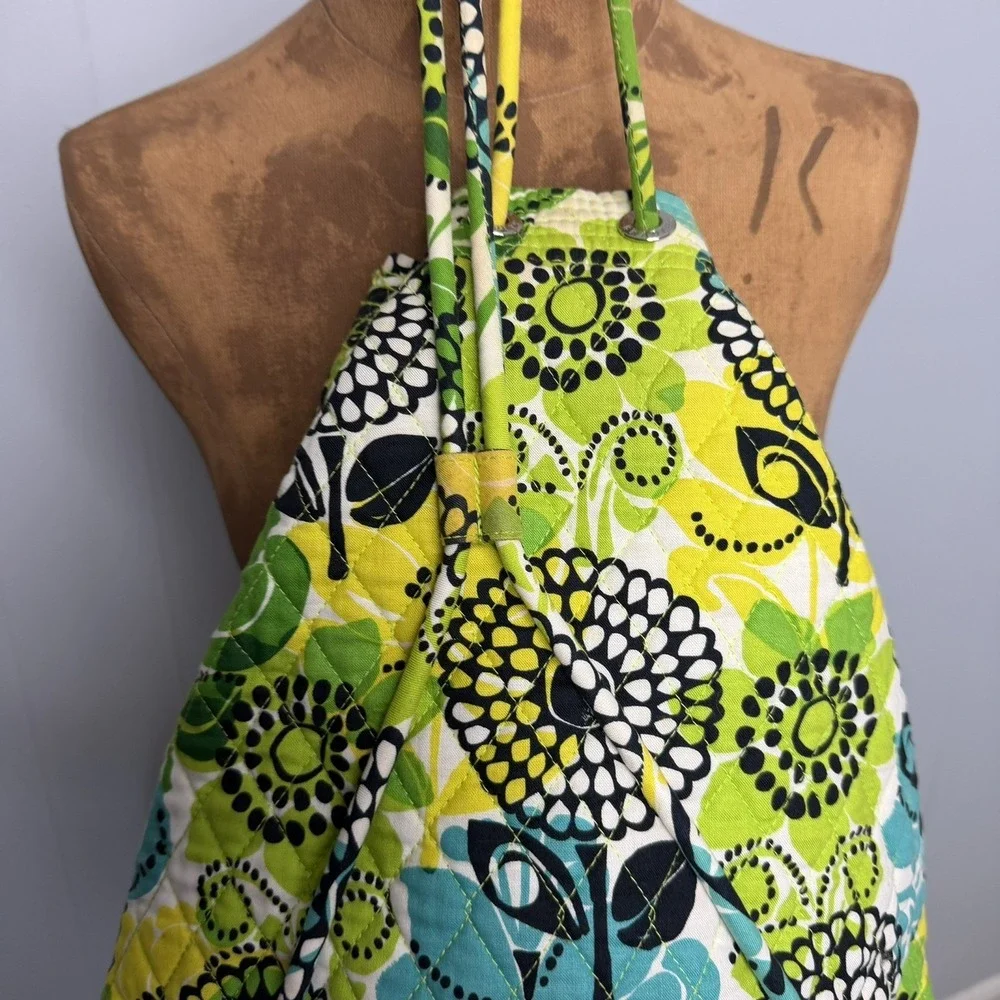 Vera Bradley LIMES UP Backsack BACKPACK Bookbag BABY Diaper BEACH Tote PURSE NWT